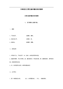 中考语文文言文基本篇目知识梳理