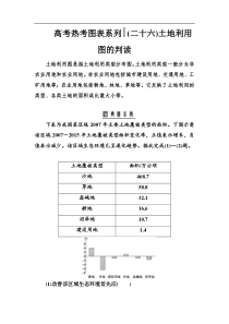 高考热考图表练习二十六土地利用图的判读含解析