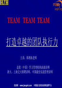 打造卓越的团队执行力(韩增海)