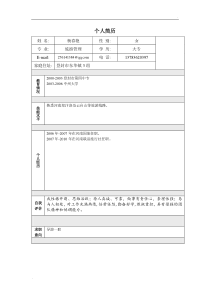 个人简历模板大全word版
