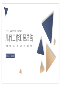简约几何工作总结汇报PPT模板