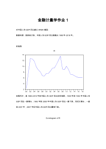 金融计量学——ARMA模型