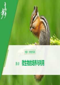 专题八第1讲微生物的培养与利用