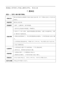 苏教版科学二年级上册7推和拉实验单