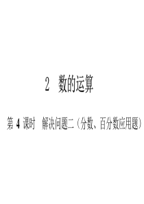 六年级下册数学总复习课件数的运算第4课时解决问题二分数百分数应用题通用版