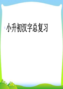 小升初语文总复习课件汉字总复习全国通用