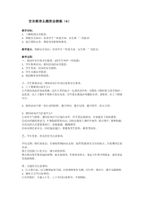 安全教育主题班会教案4