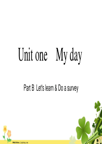 人教PEP版2020春五年级英语下册Unit1MydayPartBLetslearnDoasurve