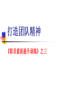 打造团队精神-经典培训资料