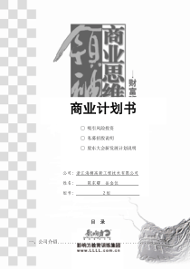 海桐高薪商业计划书模版