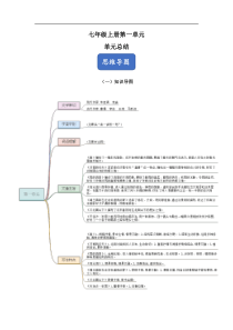 部编版七年级上册第一单元总结