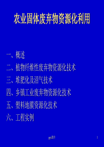 典型固体废物的处理与利用-农业固体废弃物资源化利用--ppt课件