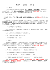 疑问句--设问句--反问句