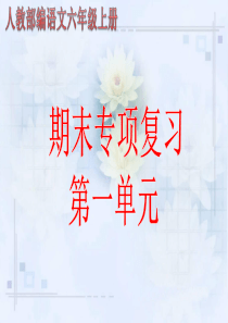 人教部编版语文六年级上册期末专项复习课件