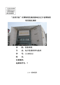 辽宁省博物馆十八大调研报告
