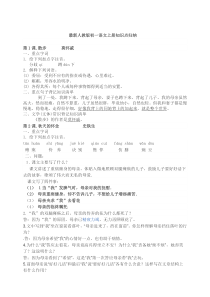最新人教版初一语文上册知识点归纳