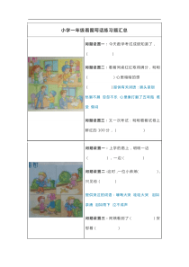 小学一年级看图写话练习题汇总
