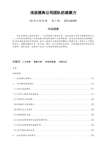 浅谈如何提高团队凝聚力