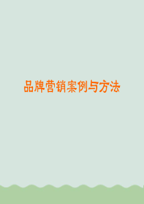 品牌营销案例与方法PPT(共43页)