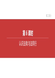 中考一轮复习初中道德与法制第06课时认识法律与法同行