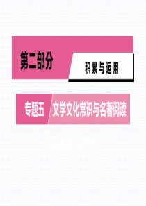 2020年中考语文一轮复习第二部分专题5统编教材名著精读3骆驼祥子