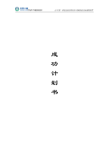 谢技武成功计划书(DOC 11页)