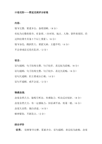 口语交际评分标准