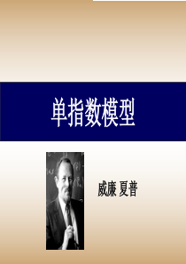 4.单指数模型