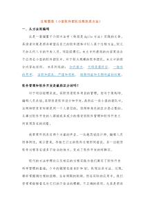 过程塑造(小型软件团队过程改进方法)