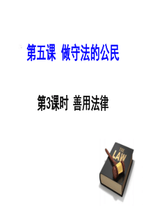 部编版八年级上册道德与法制课件53善用法律2