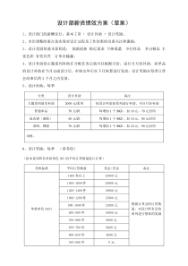 服装设计师绩效方案