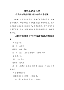 校园内犯罪分子持刀行凶事件应急预案