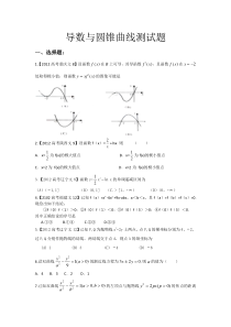 导数与圆锥曲线测试题