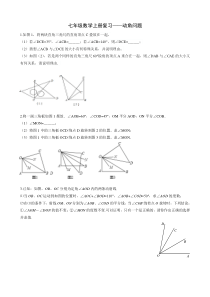 (完整word版)七年级数学—动角问题