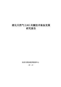 液化天然气(LNG)关键技术装备发展研究报告