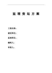 监理旁站方案