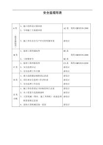 安全监理用表