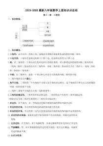 2019-2020最新新人教版八年级数学上册知识点总结