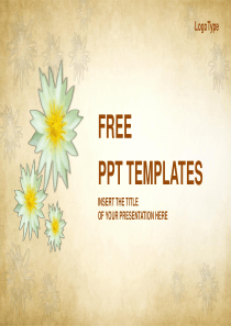 老鼠画的白花幻灯片模板