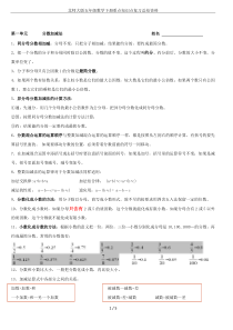 北师大版五年级数学下册重点知识点复习总结资料