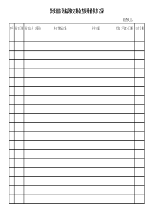 学校消防设施设备定期检查及维修保养记录