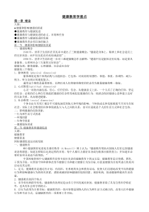 健康教育学重点(自理全面)--人卫3版(供预防专业使用)