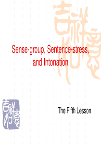 意群句子重音和语调