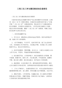 三亮三比三评主题实践活动自查报告