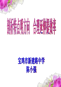剖析特点明方向合理延伸提效率