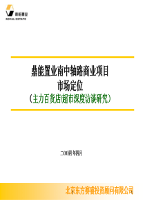 09.北京鼎能置业南中轴路商业项目市场研究－主力商家深访