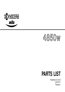 京瓷工程复印机KM_4850_PartsList维修手册