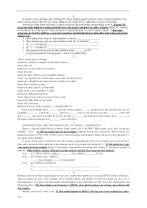 新目标版英语八年级上任务型阅读及答案