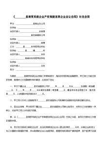 《________县商贸系统企业产权制度改革企业出让合同》补充合同