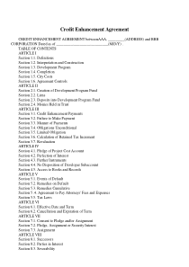 Credit Enhancement Agreement